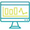 A computer screen with a graph on it