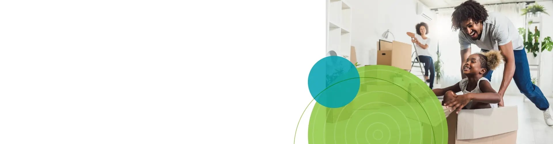 Family enjoying moving into their new home.