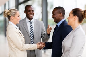 business professionals shaking hands