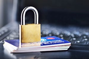 lock on top of debit cards