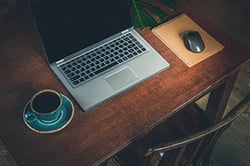 laptop with coffee