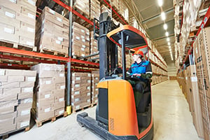 manufacturing truck in warehouse