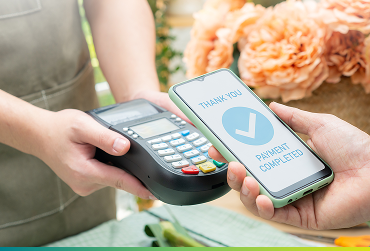 Person using digital wallet to pay