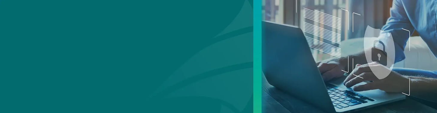 A person using a computer to learn tips to reduce their fraud risks