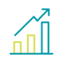 Logo image of a bar graph with a trend line above the bars.