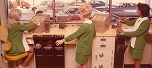 bank tellers at colorado branch 1960s