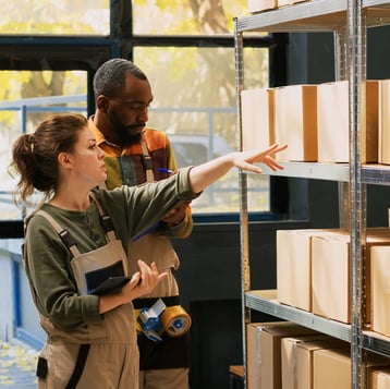 Small Business Owners Looking at Inventory2