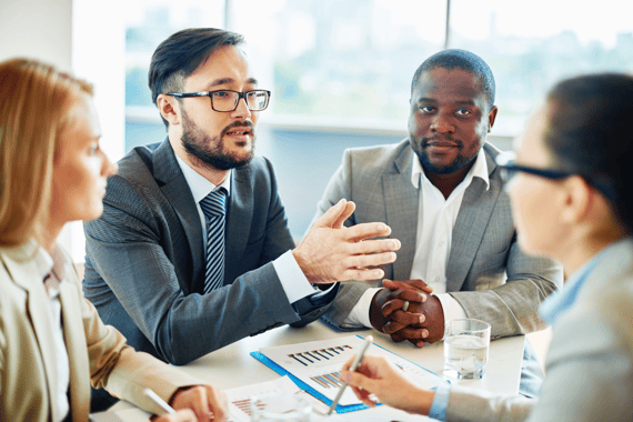 Meeting in conference room
